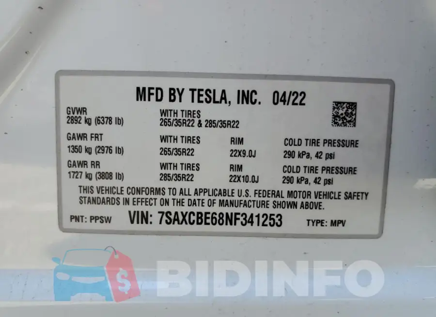 7SAXCBE68NF341253 Photo# 14