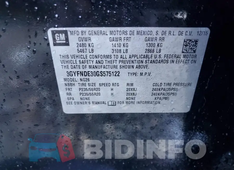 3GYFNDE30GS575122 Photo# 13