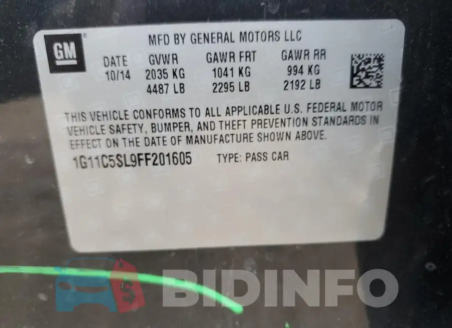 1G11C5SL9FF201605 Photo# 12
