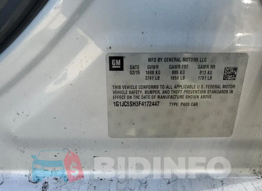 1G1JC5SH3F4172447 Photo# 12