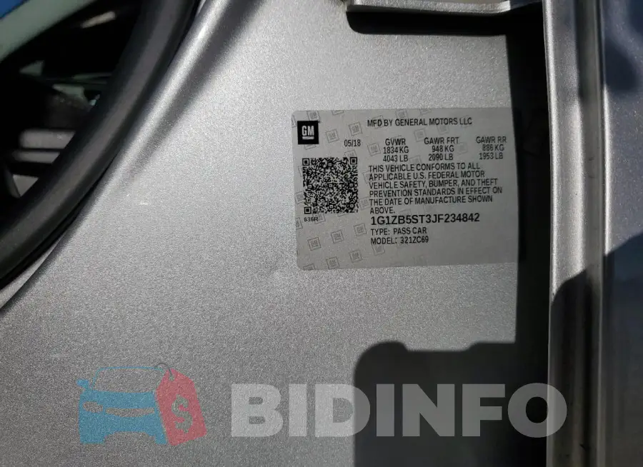 1G1ZB5ST3JF234842 Photo# 12