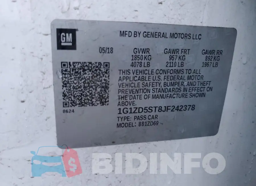 1G1ZD5ST8JF242378 Photo# 13