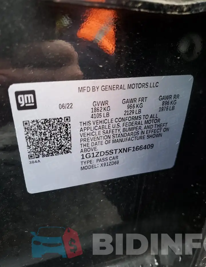 1G1ZD5STXNF166409 Photo# 12
