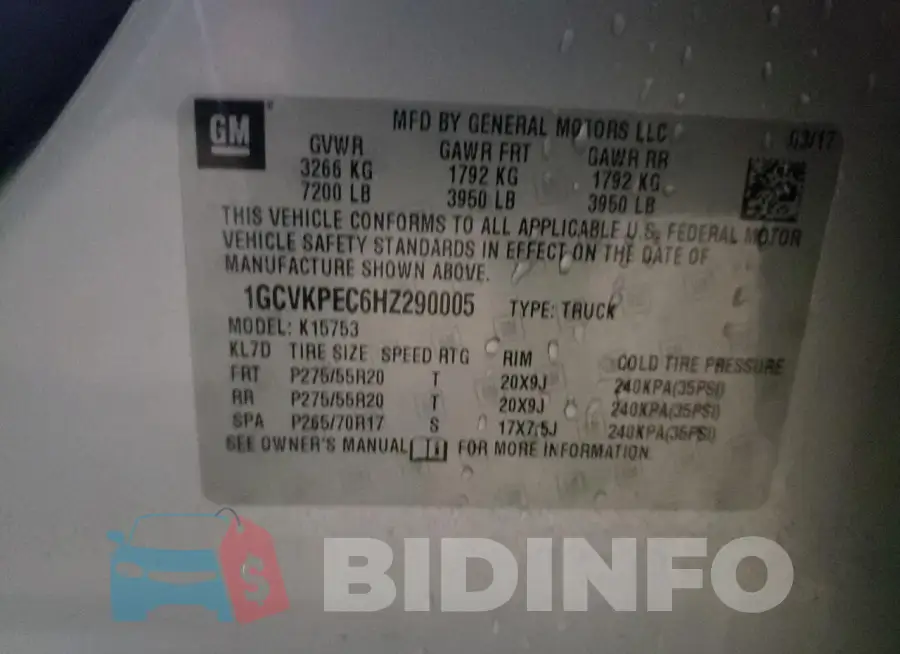 1GCVKPEC6HZ290005 Photo# 12