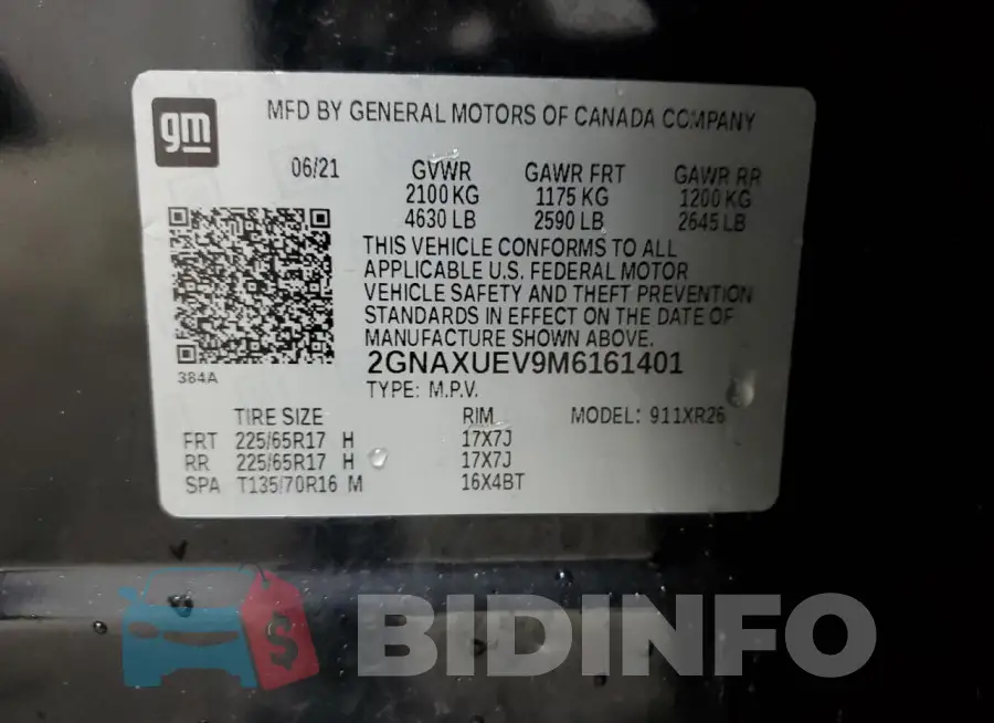 2GNAXUEV9M6161401 Photo# 13
