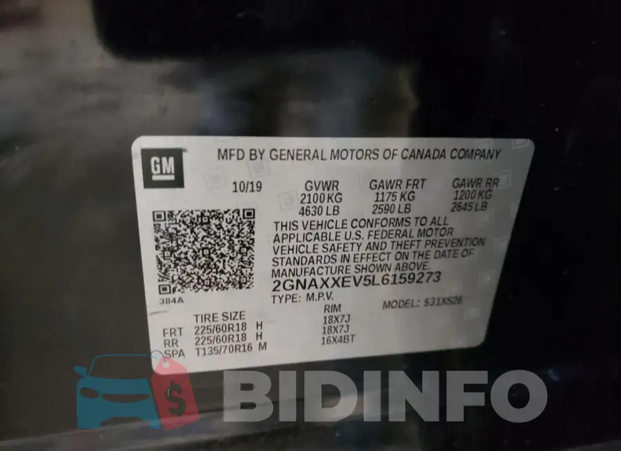 2GNAXXEV5L6159273 Photo# 13