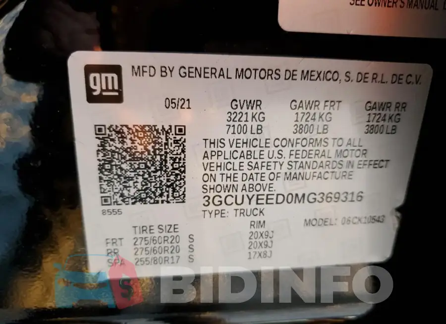 3GCUYEED0MG369316 Photo# 12