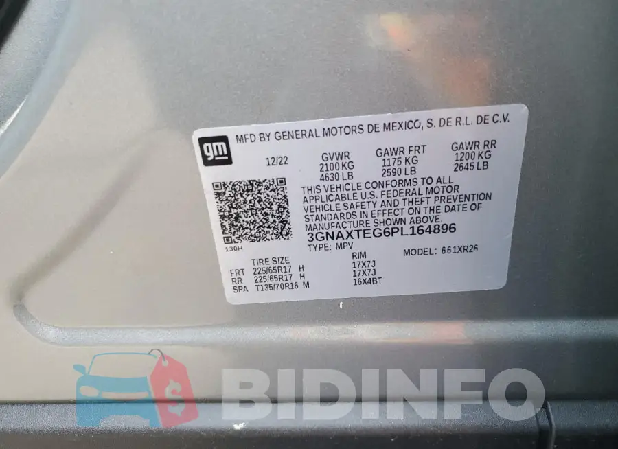 3GNAXTEG6PL164896 Photo# 13