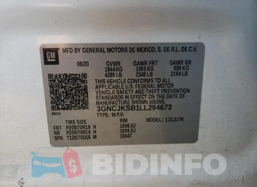3GNCJKSB1LL294673 Photo# 12