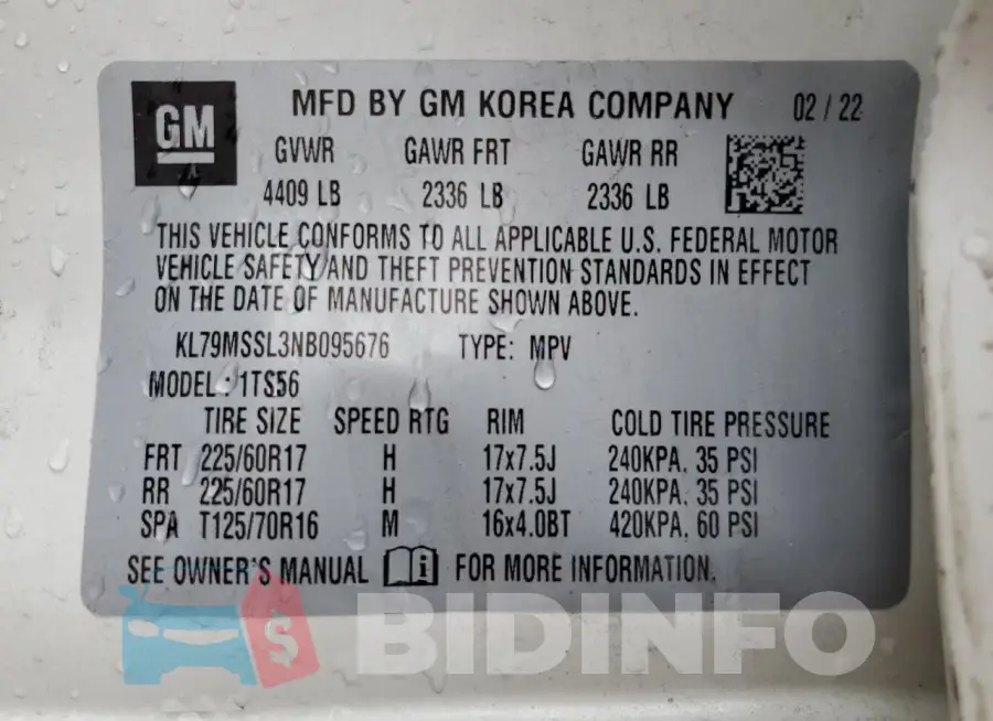KL79MSSL3NB095676 Photo# 14
