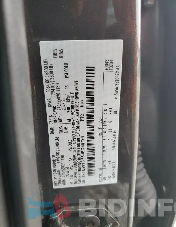 1FTEW1C55JFD66794 Photo# 12