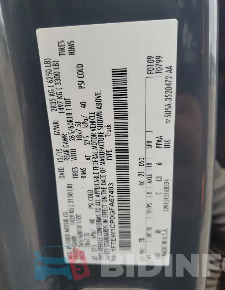 1FTEW1CP0GFA67403 Photo# 12