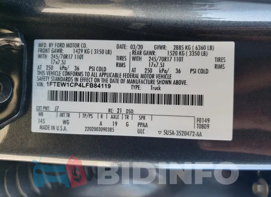 1FTEW1CP4LFB84119 Photo# 12