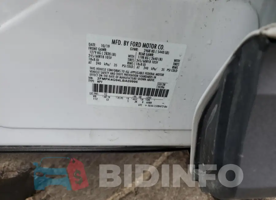 2FMPK4G94LBA09996 Photo# 12
