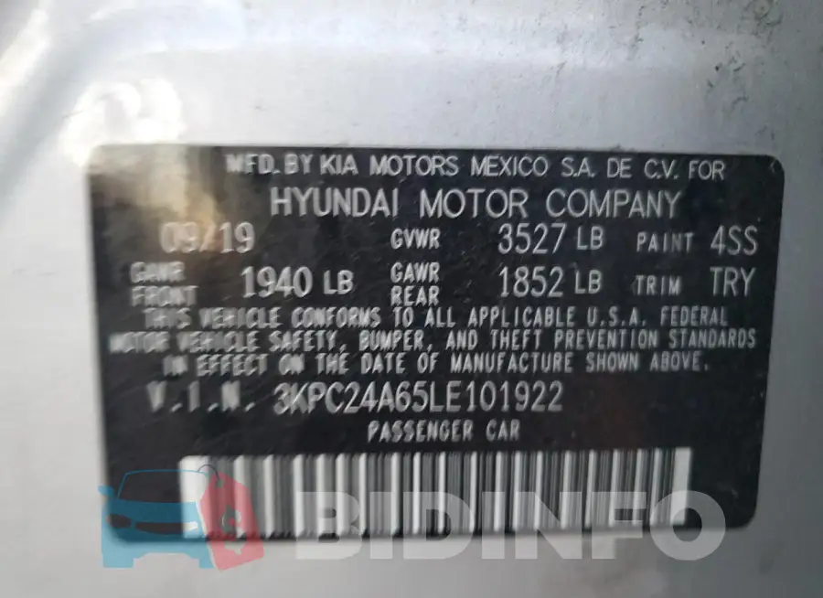 3KPC24A65LE101922 Photo# 12