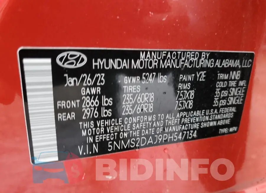 5NMS2DAJ9PH547134 Photo# 12