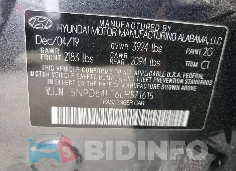 5NPD84LF6LH571615 Photo# 13