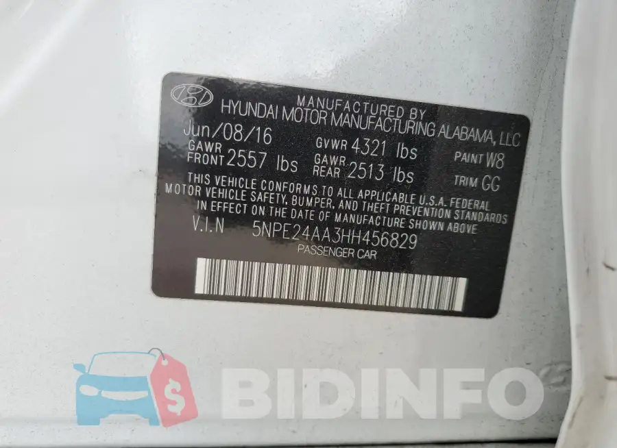 5NPE24AA3HH456829 Photo# 12