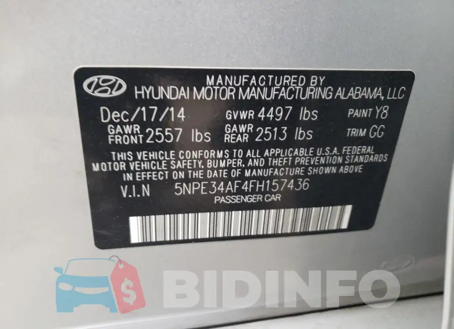 5NPE34AF4FH157436 Photo# 12