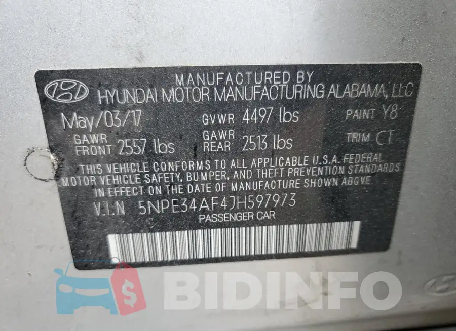 5NPE34AF4JH597973 Photo# 12