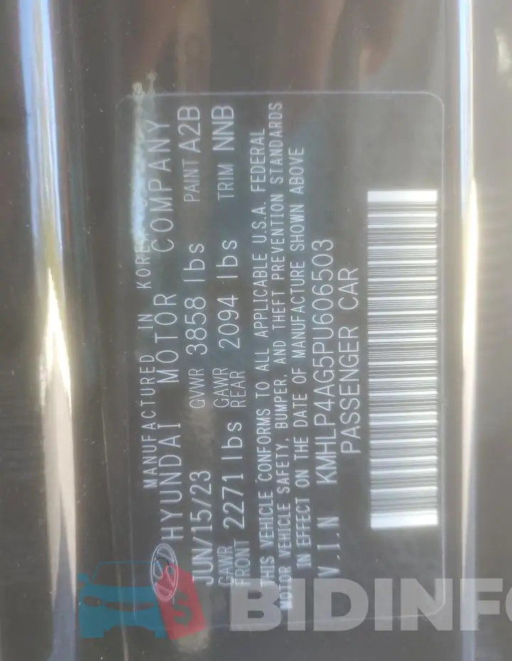 KMHLP4AG5PU606503 Photo# 13