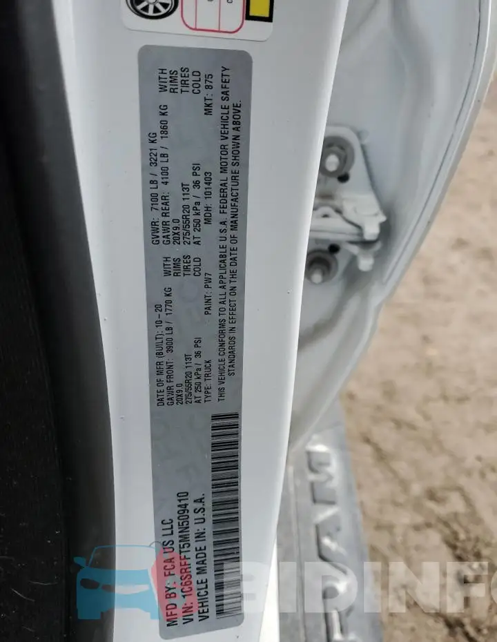 1C6SRFFT5MN509410 Photo# 12