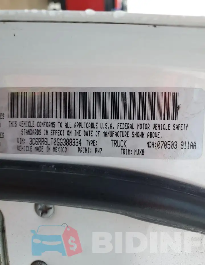 3C6RR6LT0GG388334 Photo# 12