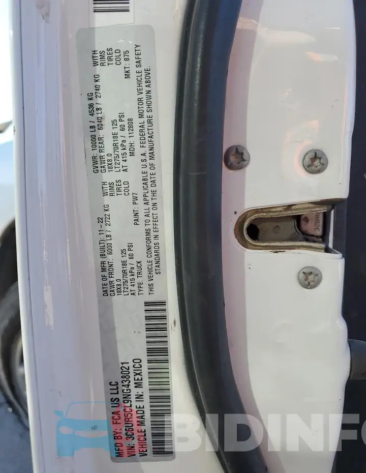 3C6UR5CL9NG438021 Photo# 12