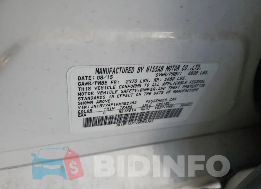 JN1BV7AP1FM352782 Photo# 12