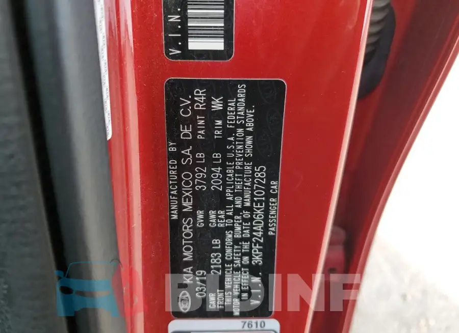 3KPF24AD6KE107285 Photo# 12