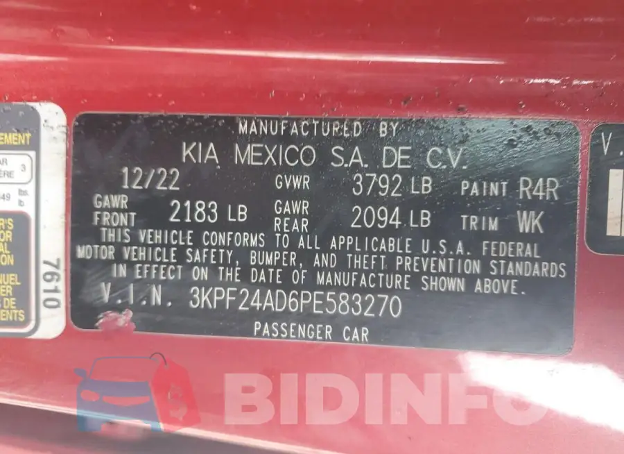 3KPF24AD6PE583270 Photo# 12
