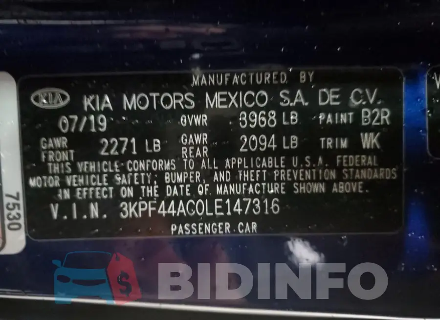 3KPF44AC0LE147316 Photo# 12