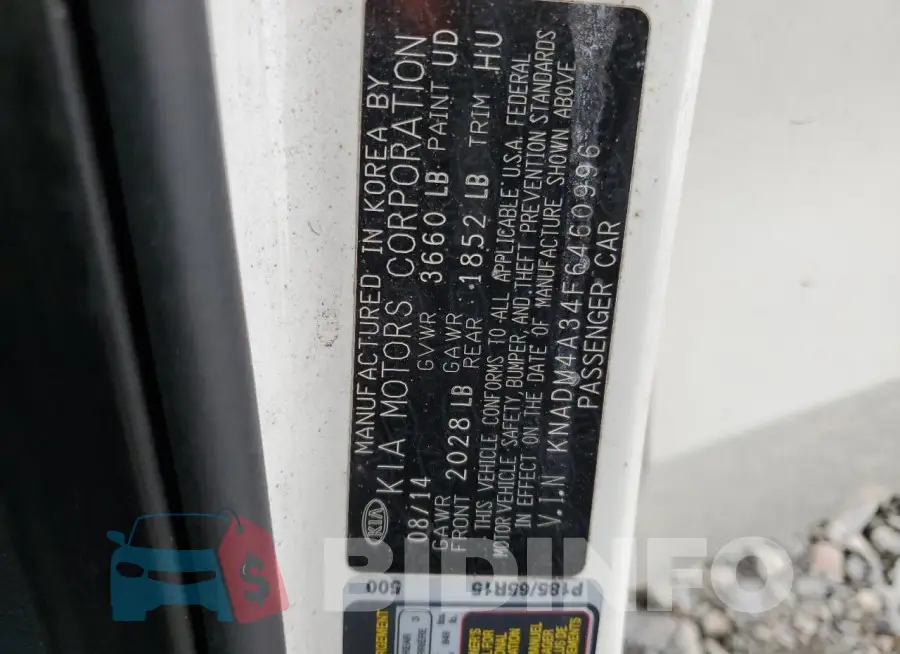 KNADM4A34F6460996 Photo# 12