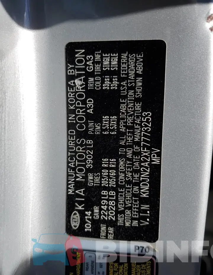 KNDJN2A2XF7773253 Photo# 12