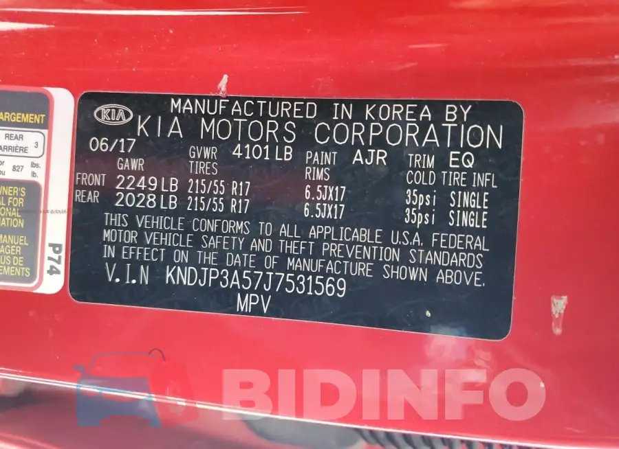 KNDJP3A57J7531569 Photo# 13