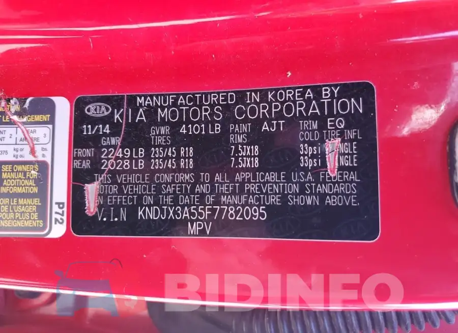 KNDJX3A55F7782095 Photo# 13