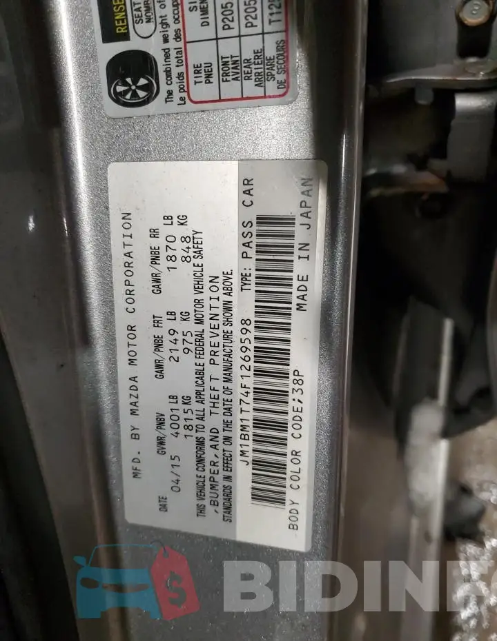 JM1BM1T74F1269598 Photo# 12