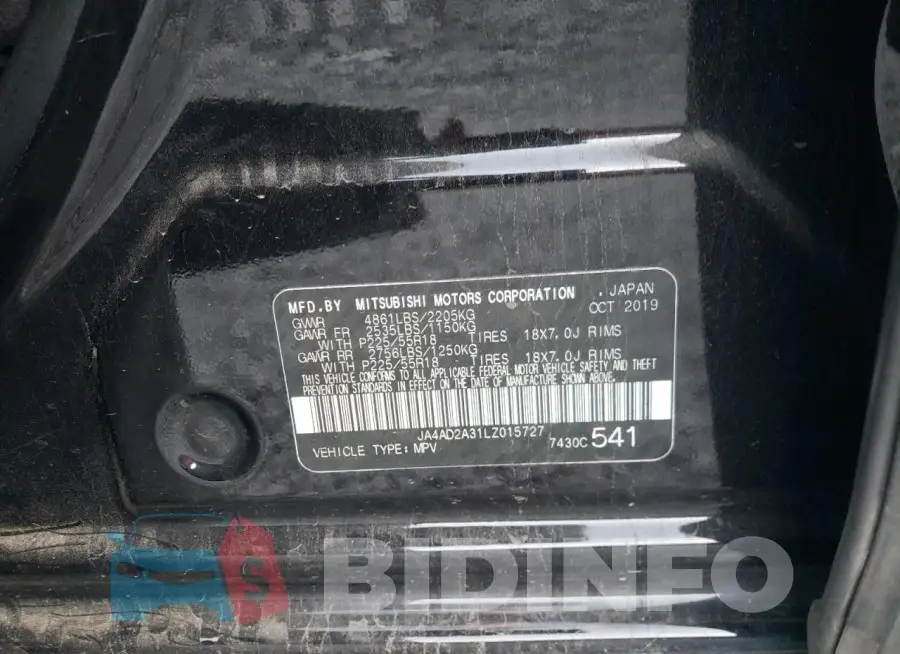 JA4AD2A31LZ015727 Photo# 12