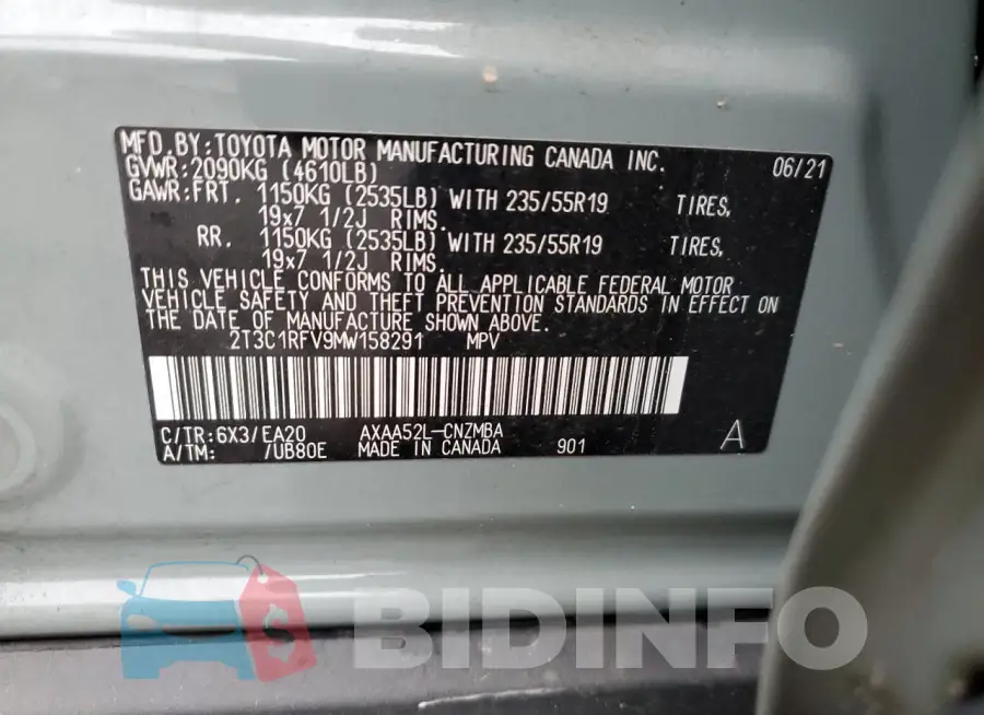 2T3C1RFV9MW158291 Photo# 13
