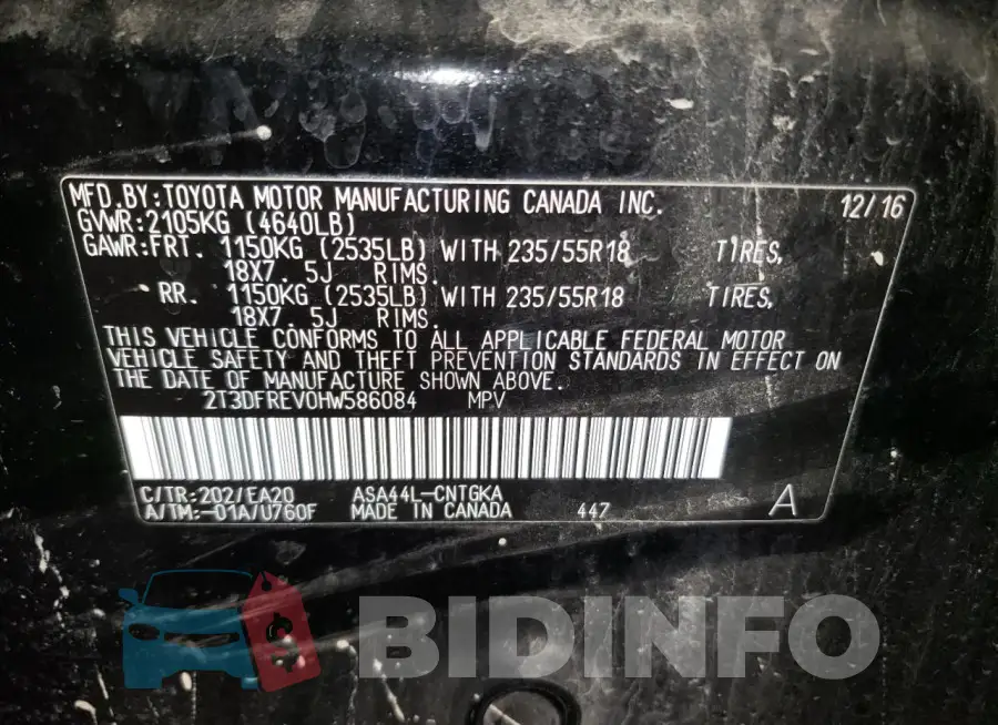 2T3DFREV0HW586084 Photo# 12