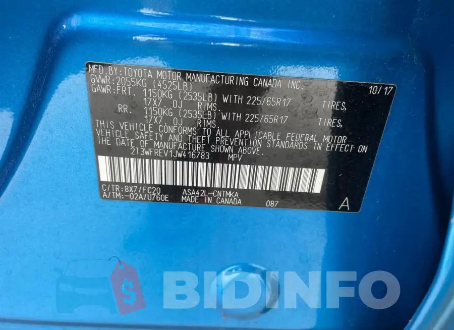 2T3WFREV1JW416783 Photo# 10