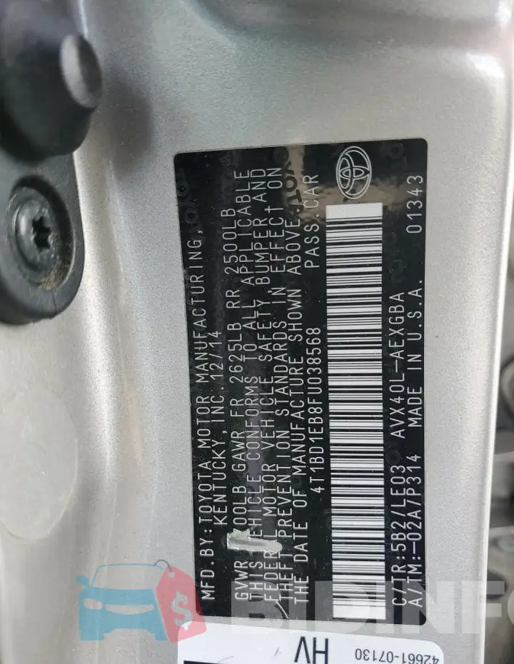 4T1BD1EB8FU038568 Photo# 12