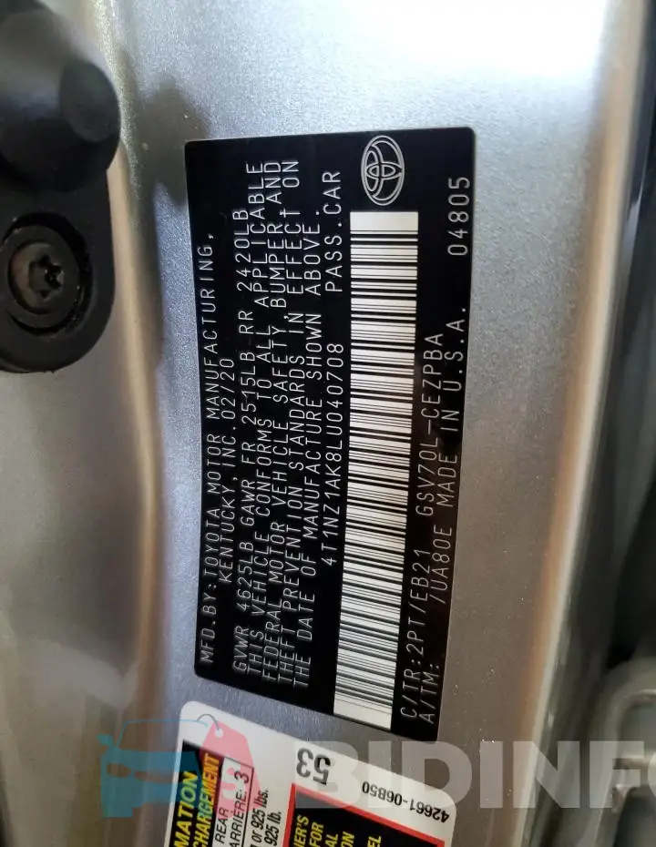 4T1NZ1AK8LU040708 Photo# 13
