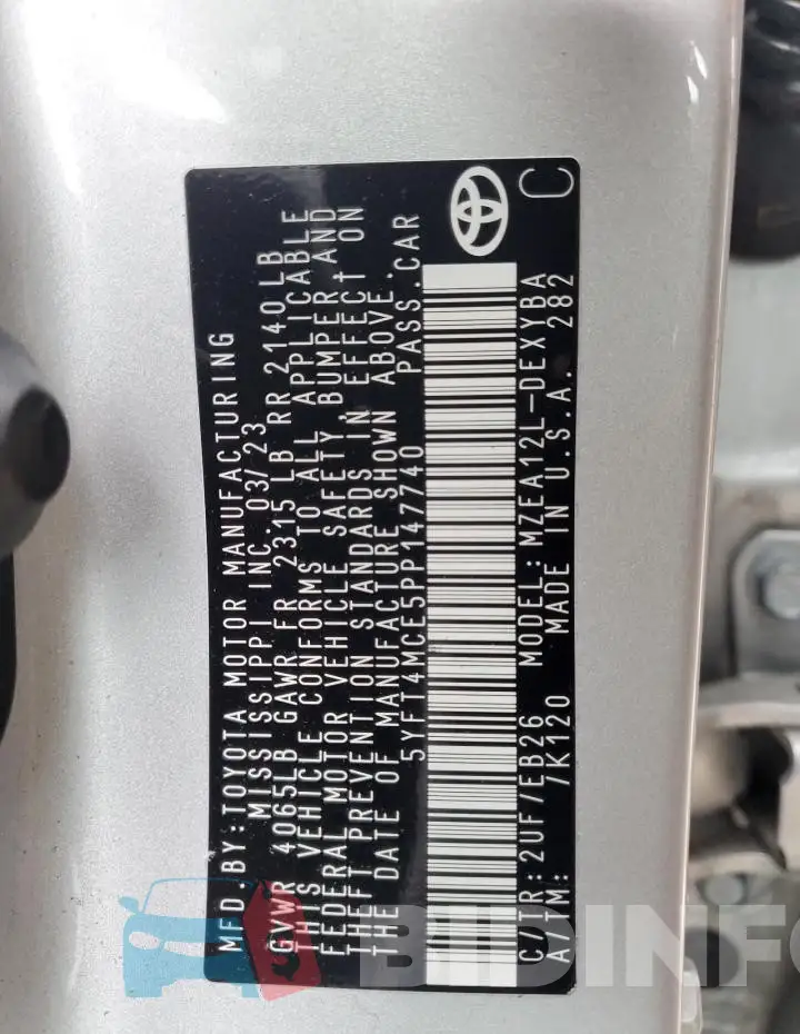 5YFT4MCE5PP147740 Photo# 12