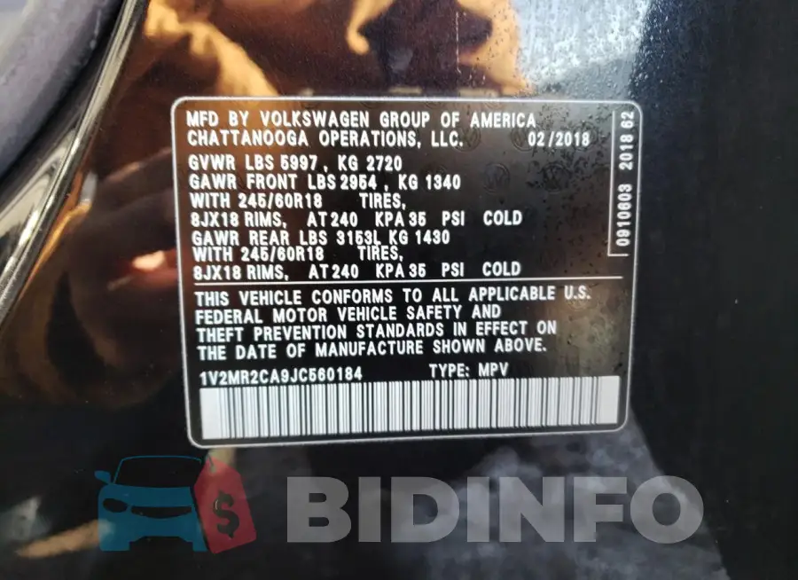 1V2MR2CA9JC560184 Photo# 13