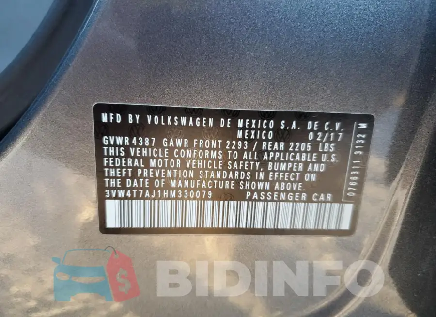 3VW4T7AJ1HM330079 Photo# 12