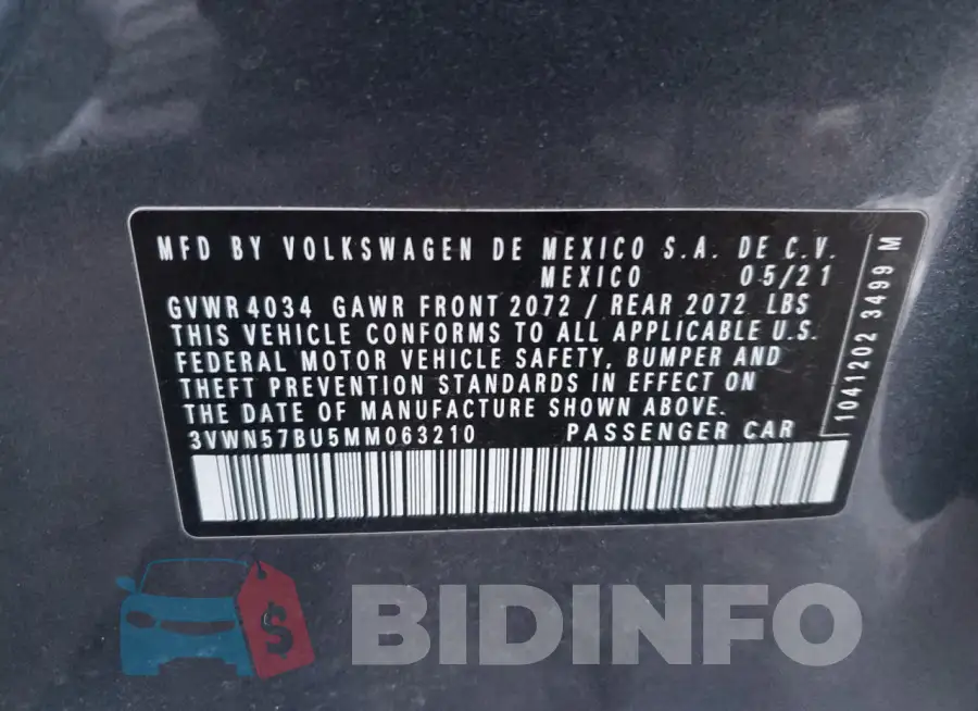 3VWN57BU5MM063210 Photo# 12