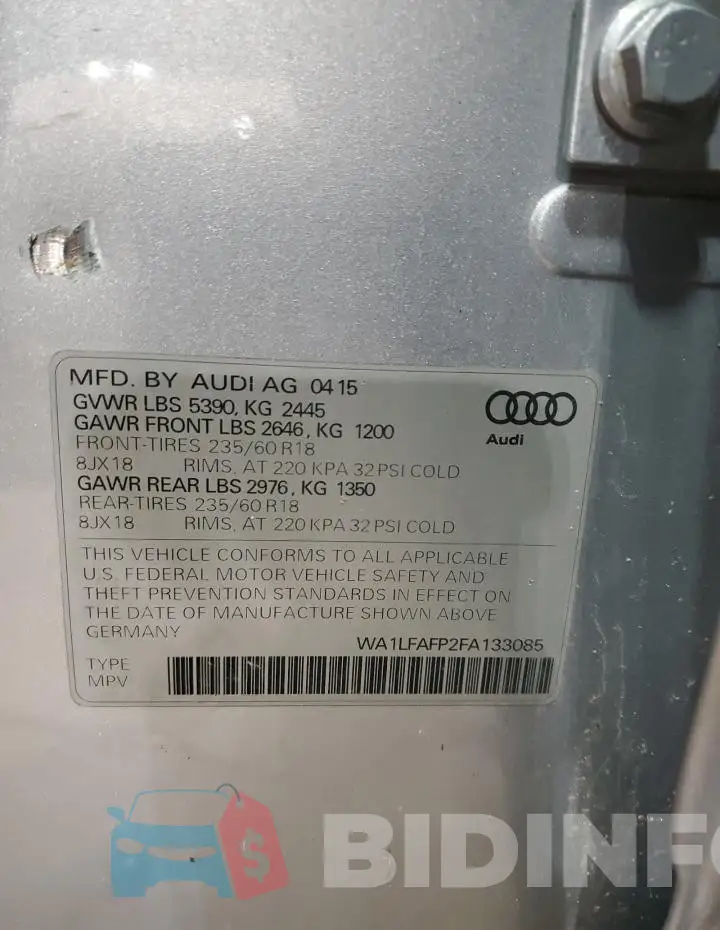 WA1LFAFP2FA133085 Photo# 13
