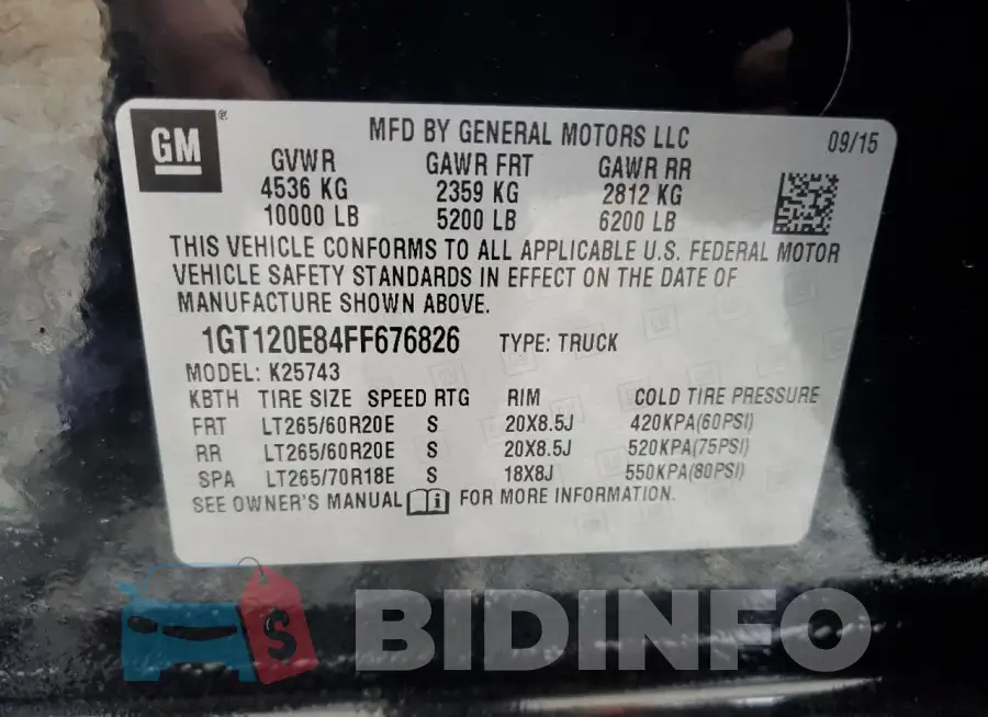 1GT120E84FF676826 Photo# 12
