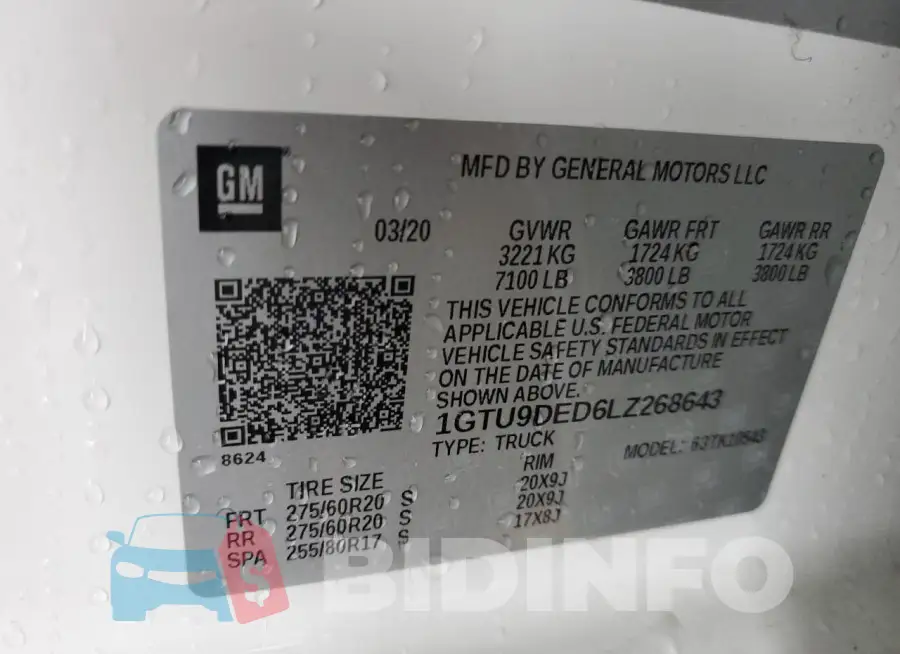 1GTU9DED6LZ268643 Photo# 12